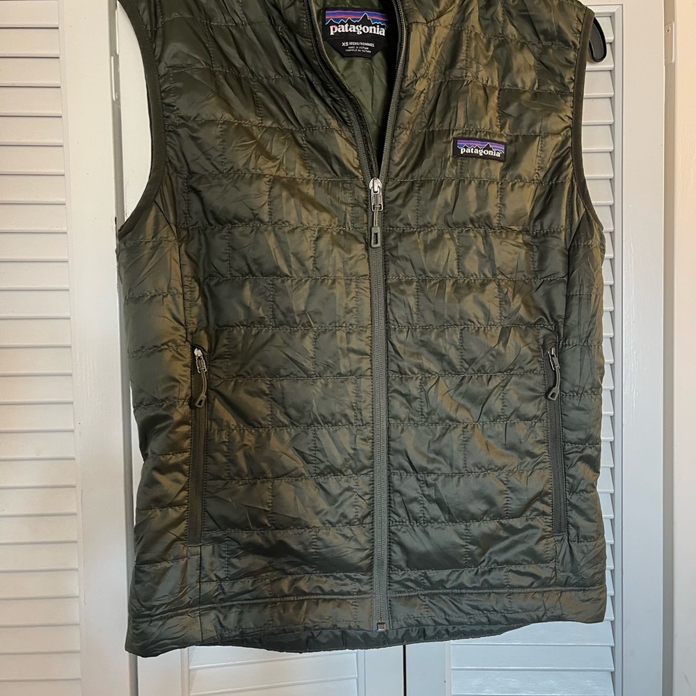 Patagonia Olive Quilted Vest